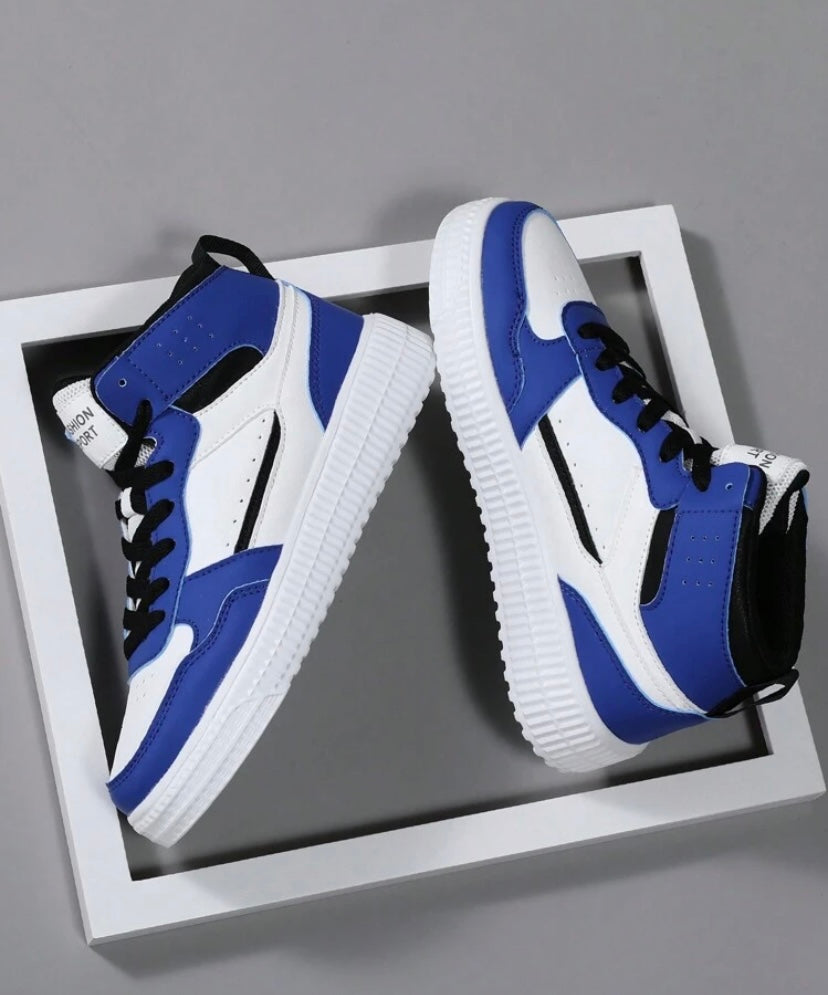 High Top Men's Sports Shoes Sneakers Men Casual Skateboard Shoes Skate Shoes Male Daily Wear All-Match Footwear Walking Shoes Fashion Breathable Lightweight EVA Sole