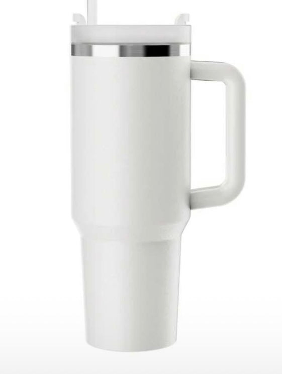 1 Piece, Compatible With Stanley Cup 40 Oz Stainless Steel Tumbler With Handle And Straw, 40oz Large Capacity Double Wall Vacuum Insulation Thermal Hot And Cold Beverages Flask Water Bottle For Home, Office And Outdoor Activities Camping