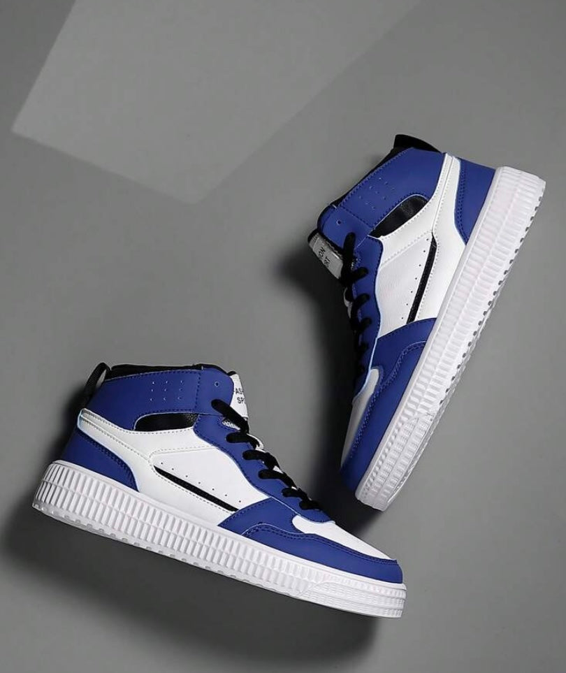 High Top Men's Sports Shoes Sneakers Men Casual Skateboard Shoes Skate Shoes Male Daily Wear All-Match Footwear Walking Shoes Fashion Breathable Lightweight EVA Sole